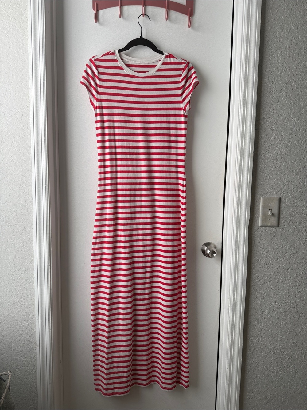 a new day Red and White Striped Maxi Dress